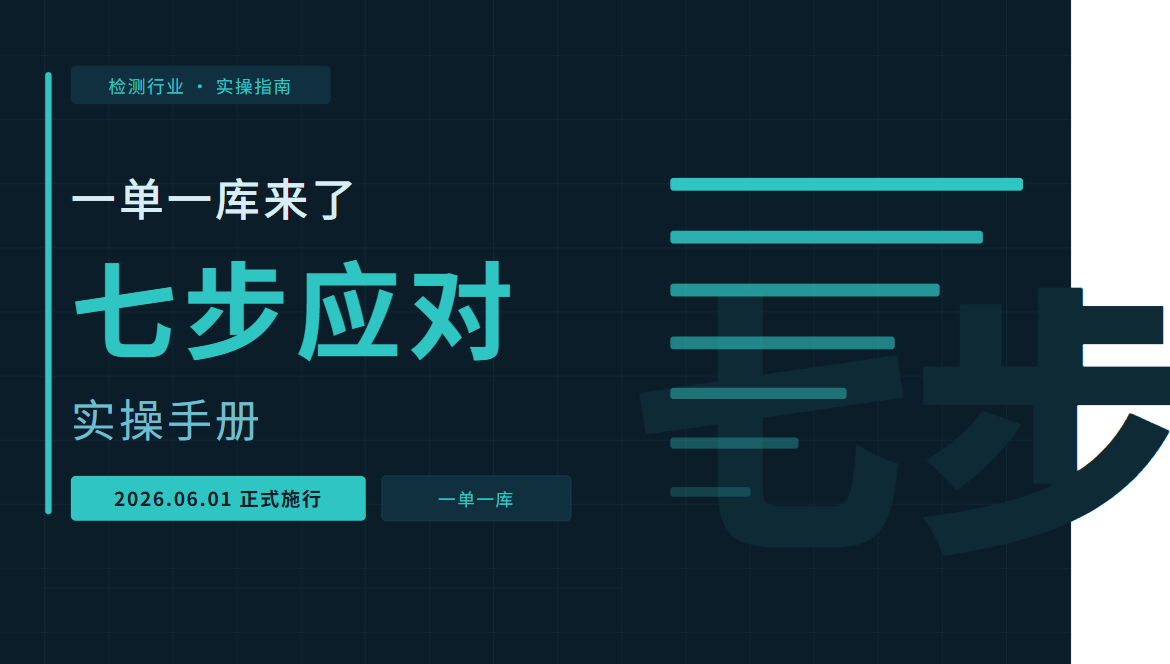 检测机构如何应对一单一库政策